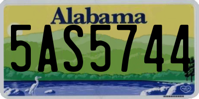 AL license plate 5AS5744