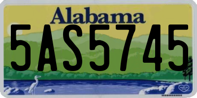 AL license plate 5AS5745