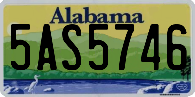 AL license plate 5AS5746