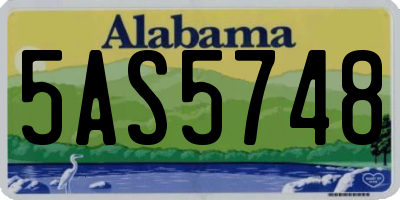 AL license plate 5AS5748