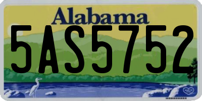 AL license plate 5AS5752