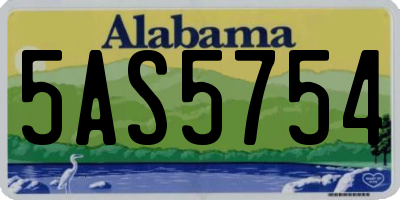 AL license plate 5AS5754