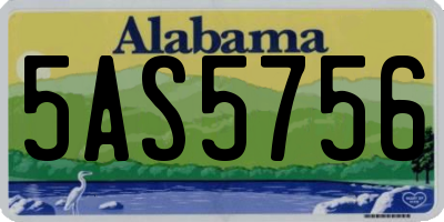 AL license plate 5AS5756