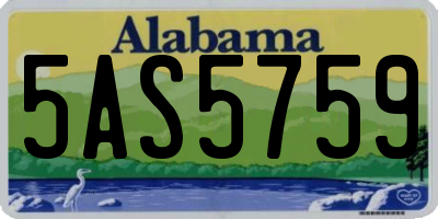AL license plate 5AS5759