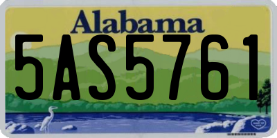 AL license plate 5AS5761