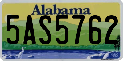AL license plate 5AS5762