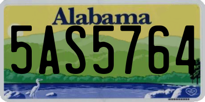 AL license plate 5AS5764