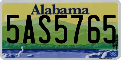 AL license plate 5AS5765