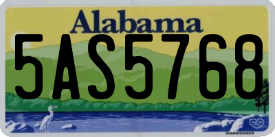 AL license plate 5AS5768