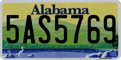 AL license plate 5AS5769