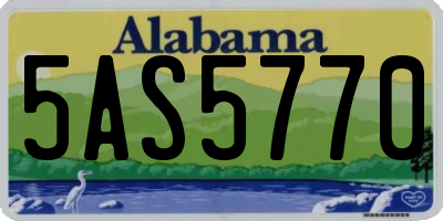 AL license plate 5AS5770