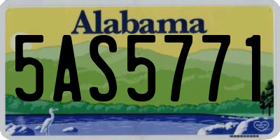 AL license plate 5AS5771