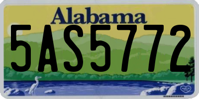 AL license plate 5AS5772