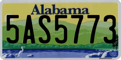 AL license plate 5AS5773