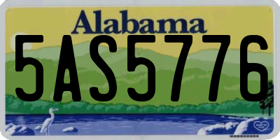 AL license plate 5AS5776