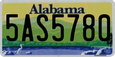 AL license plate 5AS5780