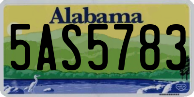 AL license plate 5AS5783
