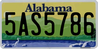 AL license plate 5AS5786
