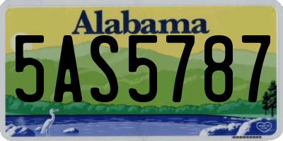 AL license plate 5AS5787