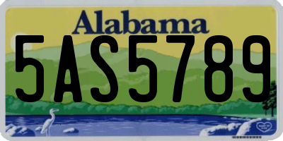 AL license plate 5AS5789