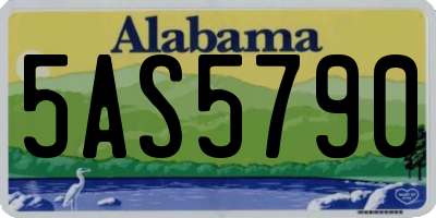 AL license plate 5AS5790