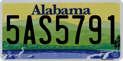AL license plate 5AS5791