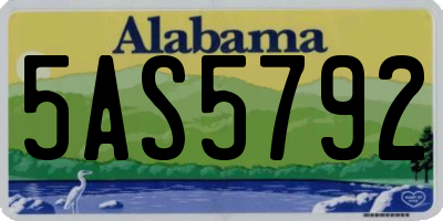 AL license plate 5AS5792