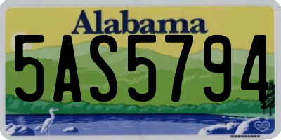 AL license plate 5AS5794