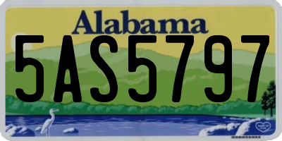 AL license plate 5AS5797