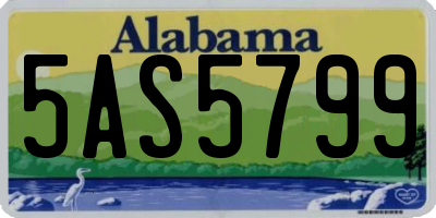 AL license plate 5AS5799