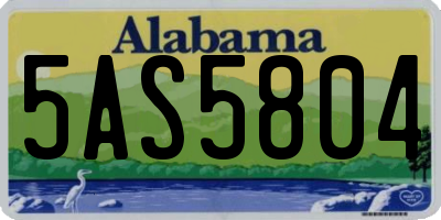 AL license plate 5AS5804