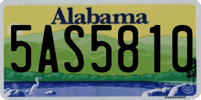 AL license plate 5AS5810