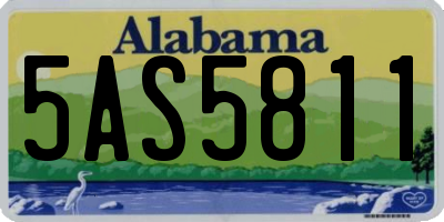AL license plate 5AS5811