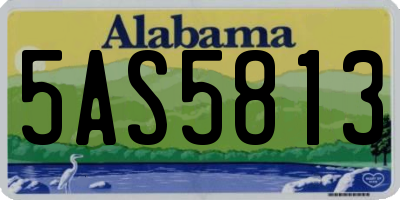AL license plate 5AS5813