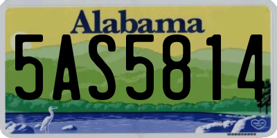 AL license plate 5AS5814