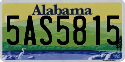 AL license plate 5AS5815
