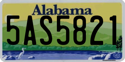 AL license plate 5AS5821