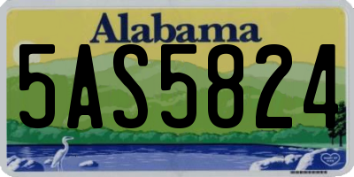 AL license plate 5AS5824