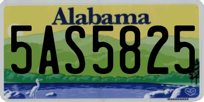 AL license plate 5AS5825
