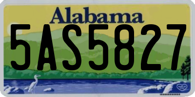 AL license plate 5AS5827