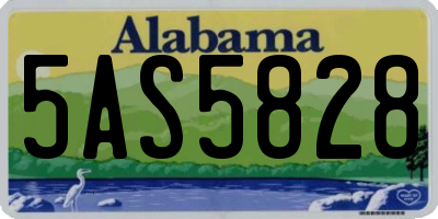 AL license plate 5AS5828