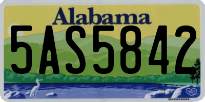 AL license plate 5AS5842