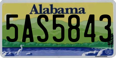 AL license plate 5AS5843
