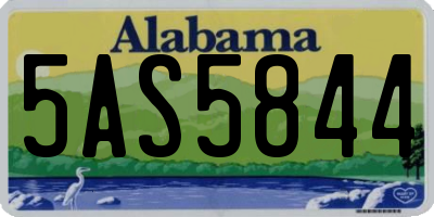 AL license plate 5AS5844