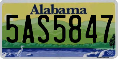 AL license plate 5AS5847