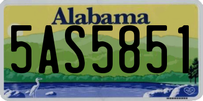 AL license plate 5AS5851