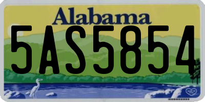AL license plate 5AS5854