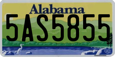AL license plate 5AS5855