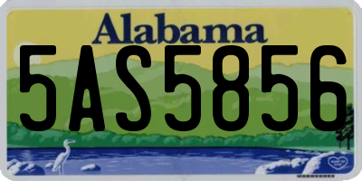 AL license plate 5AS5856