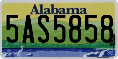 AL license plate 5AS5858